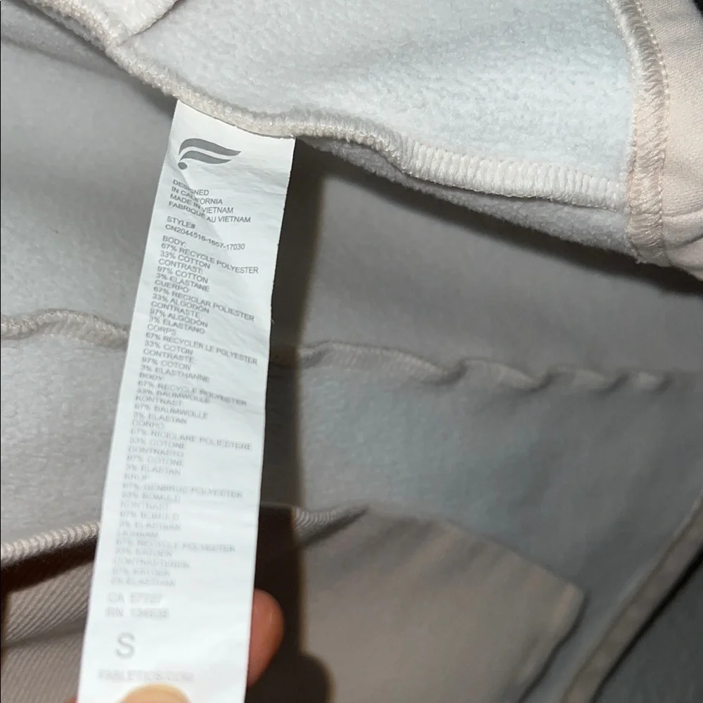 Fabletics Cream Hooded Cardigan - Picture 3 of 8